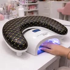Apoio Suporte de Mão Manicure Ergonômico PRETO Profissional Nail Designers Alongamento Unha