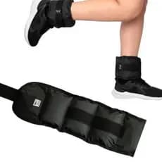 Par Caneleira de Peso 3kg - Preto  Academia Fitness Musculação Treino Pernas