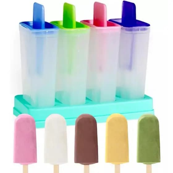Forma de Picolé Caseiro com 4 unidades