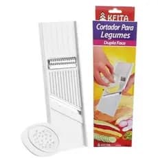 Cortador e ralador de legumes Frutas Queijo Keita Dupla Face  com Apoiador  21cm