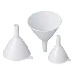 Kit Funis Plásticos 3 Tamanhos Funil para Cozinha Garrafas e Frascos