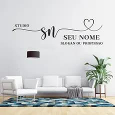adesivo de parede personalizado decorativo logo salão de beleza manicure sobrancelhas cílios micropigmentação profissões