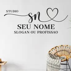 Adesivo Logotipo Logomarca Letreiro Decorativo Personalizado de Parede Salão de Beleza  lash nail
