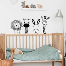Adesivo Decorativo Safari Zoo Baby  para parede