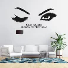 ADESIVO PARA ESTABELECIMENTOS COM NOME PERSONALIZADO SALÃO UNHAS CÍLIOS SOBRANCELHAS LASH DESIGNER