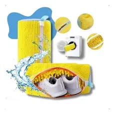 Saco de Lavagem para Sapatos 360° com Escova Interna – Nylon Reforçado e Zíper Oculto