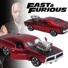 Carrinho de Ferro Modelo VELOZES E FURIOSOS Miniatura Perfeita Dodge Challenger Miniatura