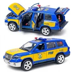 Carrinho Miniatura Viatura da Polícia Federal Rodoviária Em Metal