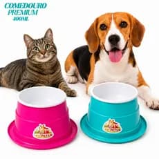 Kit pet 2 Comedouros e bebedouro AntiFormigas e Refluxo FN Pets 400ml cachorro e gato pequeno e medi