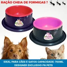Comedouro Bebedouro Antiformiga para Pets MEDIO Cachorros e Gatos,Seguro e Prático para Ração e Água