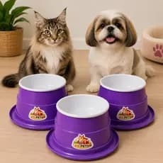 3 comedouro e bebedouro pet para cachorro e gato com antiformigas vasilha de por raçao removivel