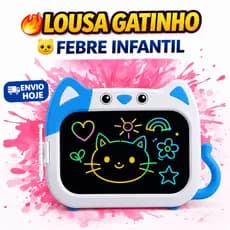 Lousa Magica Infantil Gatinho LCD Tablet Desenho Educativo Apaga Fácil Menina Menino