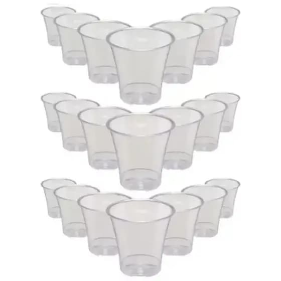 Kit 1000 Unidades Cálice Copinho para Santa Ceia Acrílico Transparente