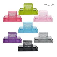 Cesta Porta Lápis Caneta Organizador Multiuso De Metal Telado Para Escritório Top