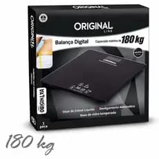Balança Corporal Digital até 180kg Vidro Temperado