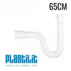 Sifão Plasbhon unifort sanfonado/extensivo resistente a água quente 65 cm branco pias ,lavatorios,tanques,mictorios