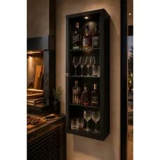 Cristaleira com porta de vidro+LUZ+ Prateleiras de Vidro. Expositor. ENVIO MONTADA|Vitrine para Perfumes e Coleções.