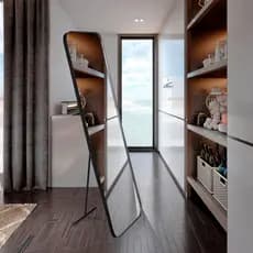 Espelho Corpo Inteiro Retângular 150x50cm C/ Suporte De Chão