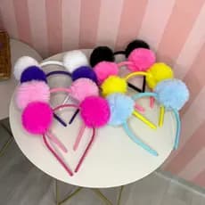 Tiara pompom infantil maria clara /tiara pompom grande POLIANA/tiara menina pompom  pelúcia