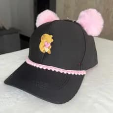 Boné Infantil menina Personalizado / Boné pompom desenhos aleatórios capivara 2-16 anos