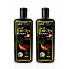 Shampoo Tonalizante Para Cobrir Cabelo Cinzento/Branco/Grisalho Para Barba - Preto - Hair Dye 3 em 1