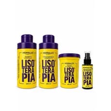 Kit Para Cabelo Completo Lisoterapia - 4 Itens - Shamp + Cond + Másc + Óleo