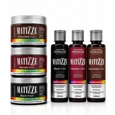 Kit Matizador Shampoo 200ml E Máscara 250g - Preto/Marsala/Chocolate Hidralise