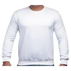 Moletom Casaco Blusa de Frio Careca  Gola Redonda Unissex Liso Algodão Sem Estampa Feminino Masculino