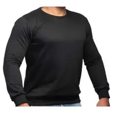 Moletom  Casaco Blusa de Frio Abrigo Careca Gola Redonda Liso  Sem Estampa Unissex Feminino Masculino Promoção Algodão