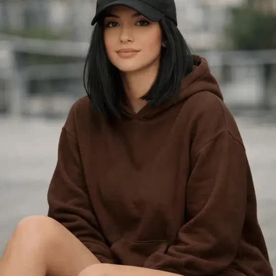 Moletom Canguru Feminino Elegante Liso Do P Ao GG 100% Algodão Blusa de Frio