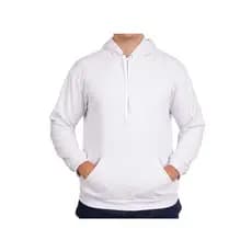 Moletom Blusa Casaco  Canguru Feminino Masculino Unissex  Capuz Liso Branco  Promoção