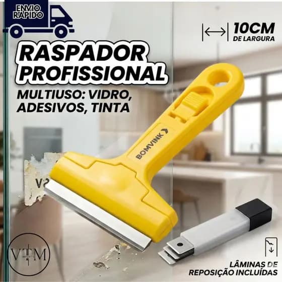 Raspador Profissional Multiuso Para Limpeza e Remoção de Sujeiras Casa, Oficina e Uso Diário