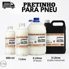 Pretinho para Pneus Renovador de Brilho Proteção para Carros Motos Bicicletas Limpa e Conserva Pneus e Borrachas