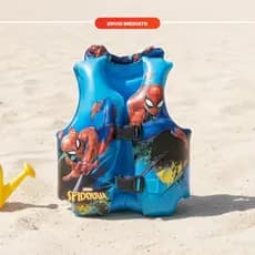 Colete Inflável Homem-Aranha Infantil para Piscina e Praia Segurança e Diversão
