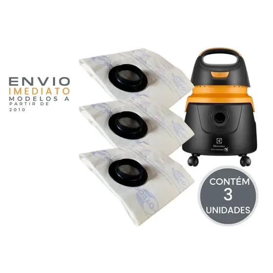 Saco Descartável Aspirador Electrolux A10 Smart Flex S Aqua Power Flex 1400S A10n1 Awd01 Aqp 10 Aqp 20 A10 Clean Car 3Un