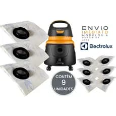 Saco Descartável 9 Unidades Aspirador Electrolux Flex S Aqua Power A10N1 AWD01 AQP10 AQP20