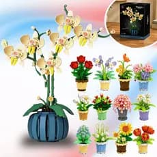 Bloco De Montar Flor Orquídea 766 Peças Decoração Botânica Presente Geek Diy Construção Flores