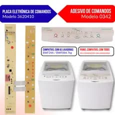 Placa Lavadora Brastemp Bwf24a Bwf08a 7kg Bivolt + Adesivo 127/220V