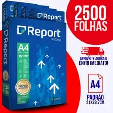 kit 2500 Folhas A4 Papel Sulfite 5 Resmas Premium Volta As Aulas