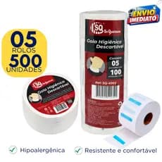 Kit Gola higiênica 5 rolos 500 Unidades Barbearia Cabelereiro Barba Cabelo Barbeiro Qualidade