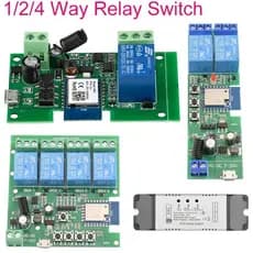 USB 5V/DC7-32V 1/2/4 Vias WIFI Módulo De Interruptor Relé Controle Remoto Suporte APP Wi-Fi 433MHZ RF
