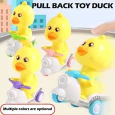< Estoque Pronto > Cartoon Kids Toy Press Duck Motocicleta De Brinquedo Kid Gift Modelo Pull Back Inertia Toys