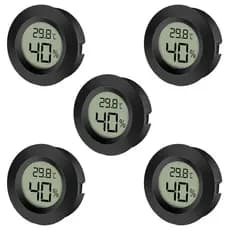 Termômetro Higrômetro Digital LCD De 2/3/5 Pacotes , Medidor De Temperatura De Umidade Para Estufa Interna , Redondo Pre