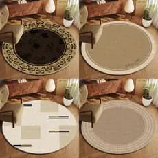 Tapete Redondo Simples Mesa De Café Tapetes Quarto Sala Estar Sofá 80CM 100CM 120CM 140CM 160CM 180CM