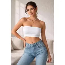 Cropped Tomara que Caia Top Faixinha Moda Com Bojo Tendencia Gringa