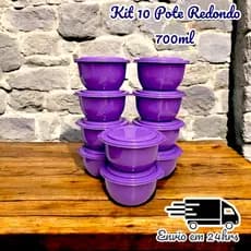 Kits Potes Herméticos Para Cozinha 10 peças 700ml