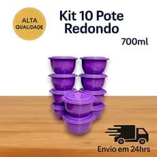 Kit Pote Hermético 700ml com Tampa Vedação, Ideal para Mantimentos e Organização da Cozinha, Armazenar Grãos, Farinha