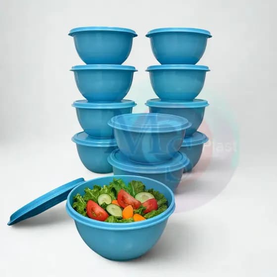 Kit 10 Potes Herméticos Redondo 700ml Para Cozinha Livre BPA Organizador de Alimentos Vedação Segura
