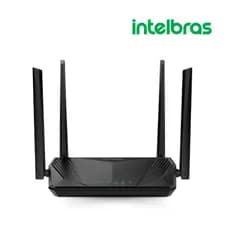 Roteador Wireless Wi-Fi W6 1500 Intelbras 4 Antenas Segurança WPA 3 Preto Fácil instalação E Conexão Internet Casas