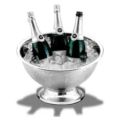 Balde de Gelo Champanheira Lyon para 4 Garrafas Aço Inox 39,5x22,8cm 12 Litros Brinox Ref.2353/101